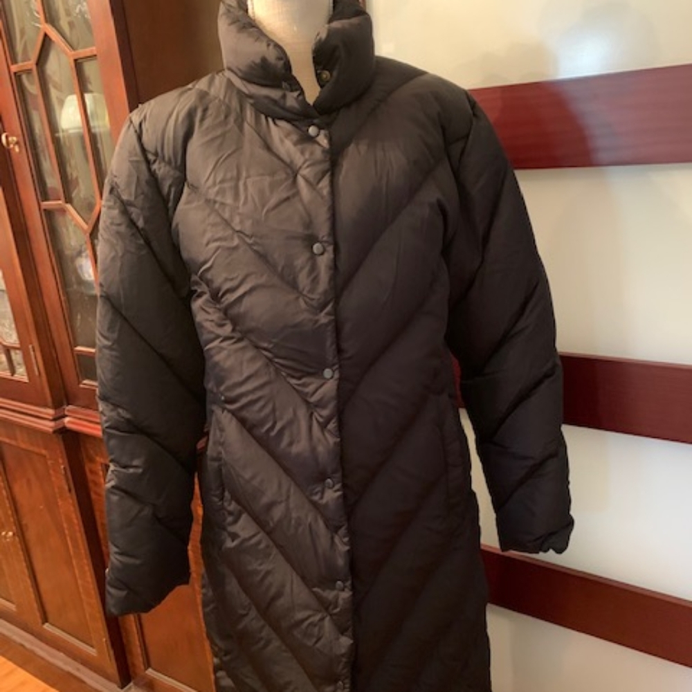 Long black moncler coat